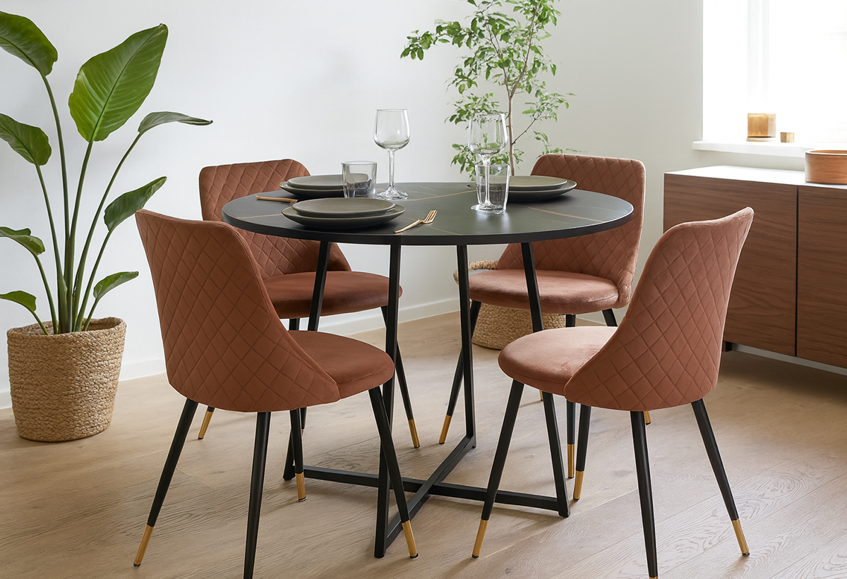 Απεικονίζεται το τραπέζι σε μια τραπεζαρία.